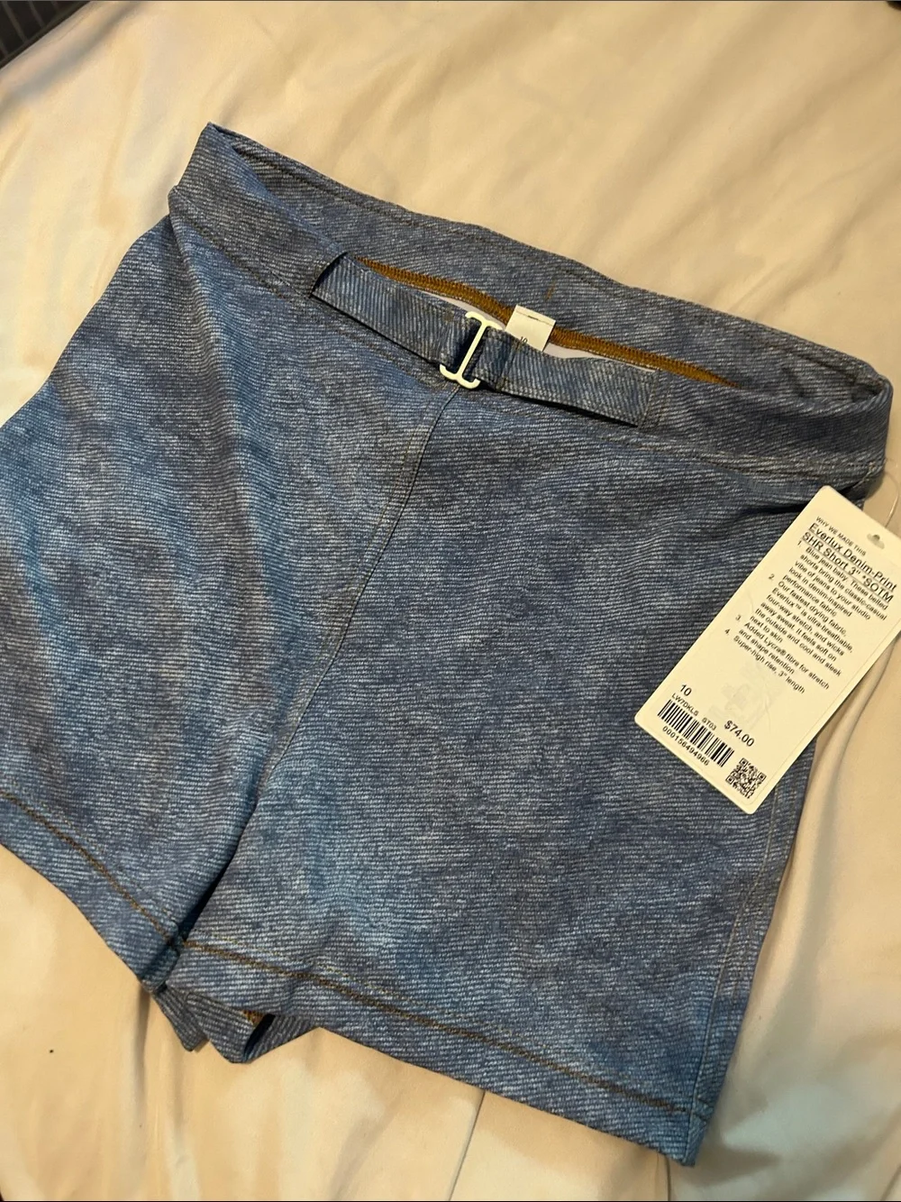 Lululemon denim print shorts